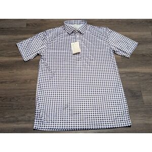 Collars & Co. Large Gingham Polo Shirt Short Sleeve Button Up Mens